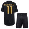 Maglia ufficiale Real Madrid Rodrygo 11 Alternativa 2023-24 per Bambino